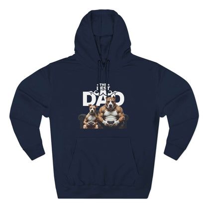The Best Dad - Bulldog Father & Puppy Graphic Unisex Hoodie