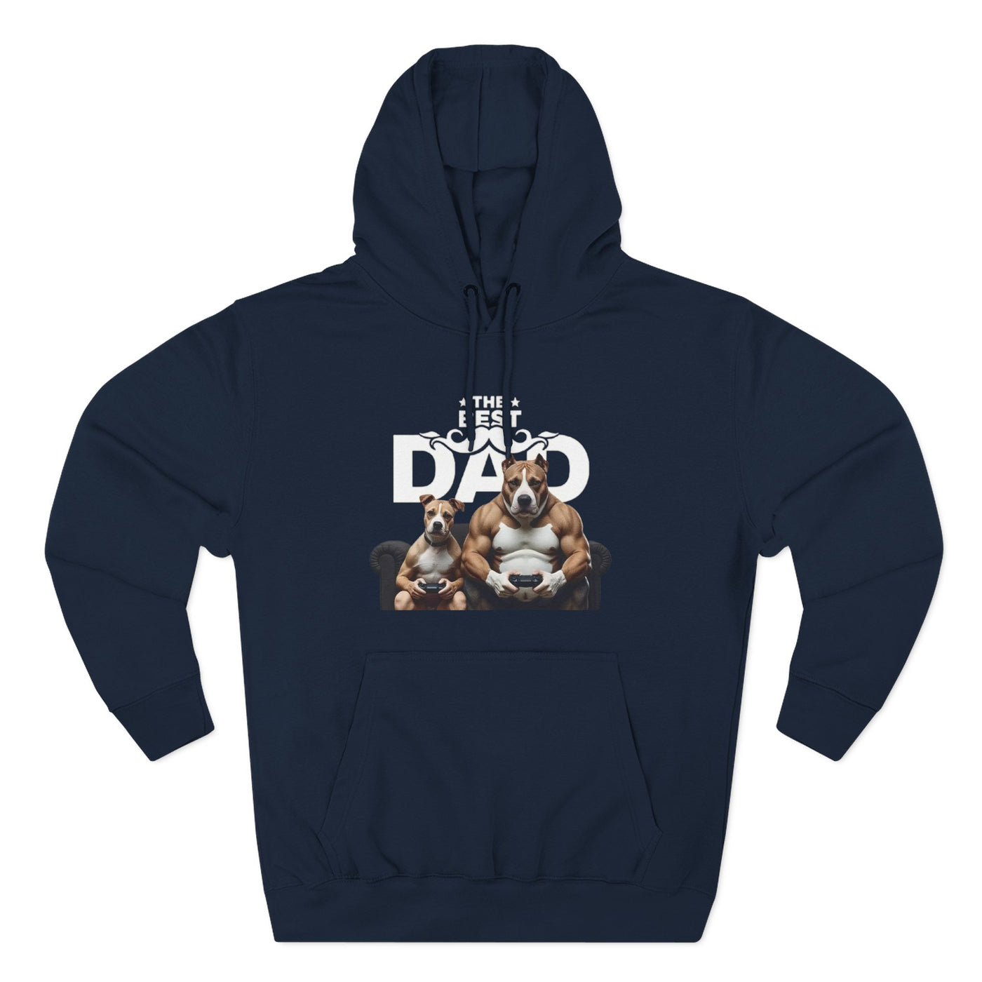"The Best Dad" Bulldog Father & Puppy Graphic Hoodie