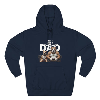 "The Best Dad" Bulldog Father & Puppy Graphic Hoodie
