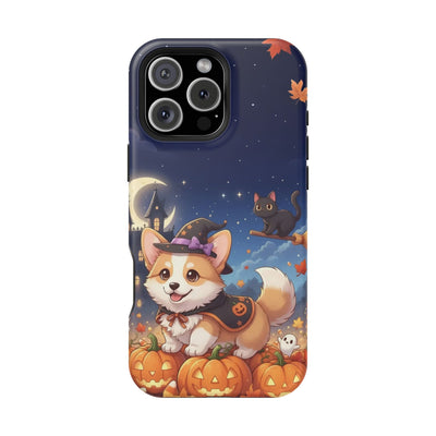 Halloween cute puppy anime style 4 Magnetic Impact-Resistant Phone Case, Cute Dog Design, Pet Owner Gift, Animal Lover Accessory, Birthday Gift for Dog Lovers