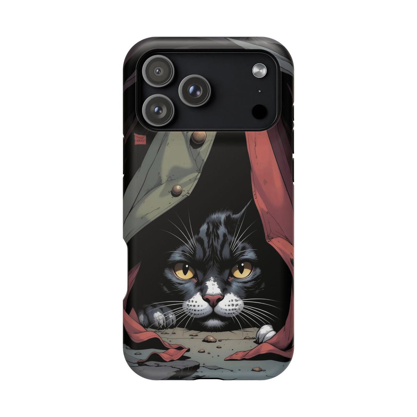 Cute Cats Magnetic Phone Case comic style 5, Cat Lover Gift, Impact-Resistant iPhone Case, Funny Pet Accessory, Unique Animal Design