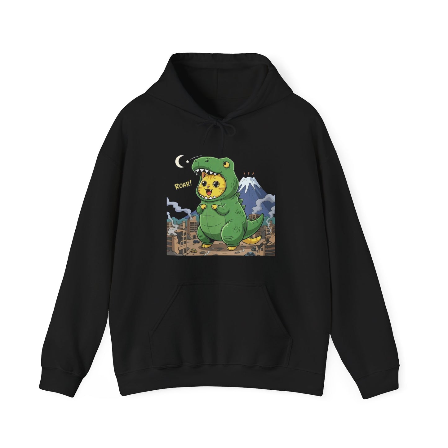 Cat cosplay Godzilla Funny Design Unisex Hoodie style 1