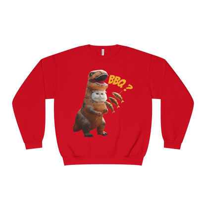 Tyrannosaurus Cat BBQ Unisex NuBlend Crewneck Sweatshirt