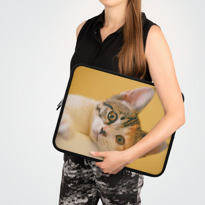 Cute Cat style 1 Laptop Sleeve, Pet Lover Gift, Stylish Computer Case, Birthday Present, Fun Travel Accessory