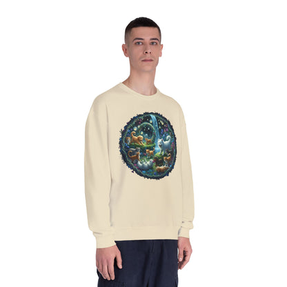 Cats & Dogs Happy Garden Unisex NuBlend Crewneck Sweatshirt style2