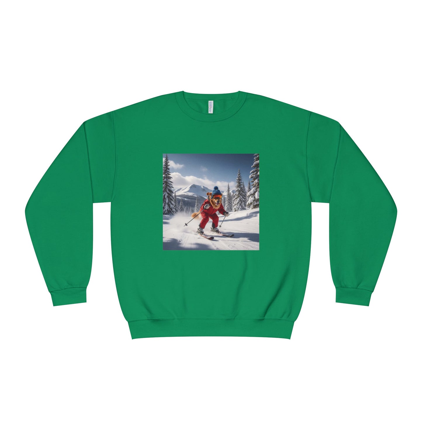 Skiing Dog Graphic Unisex NuBlend Crewneck Sweatshirt