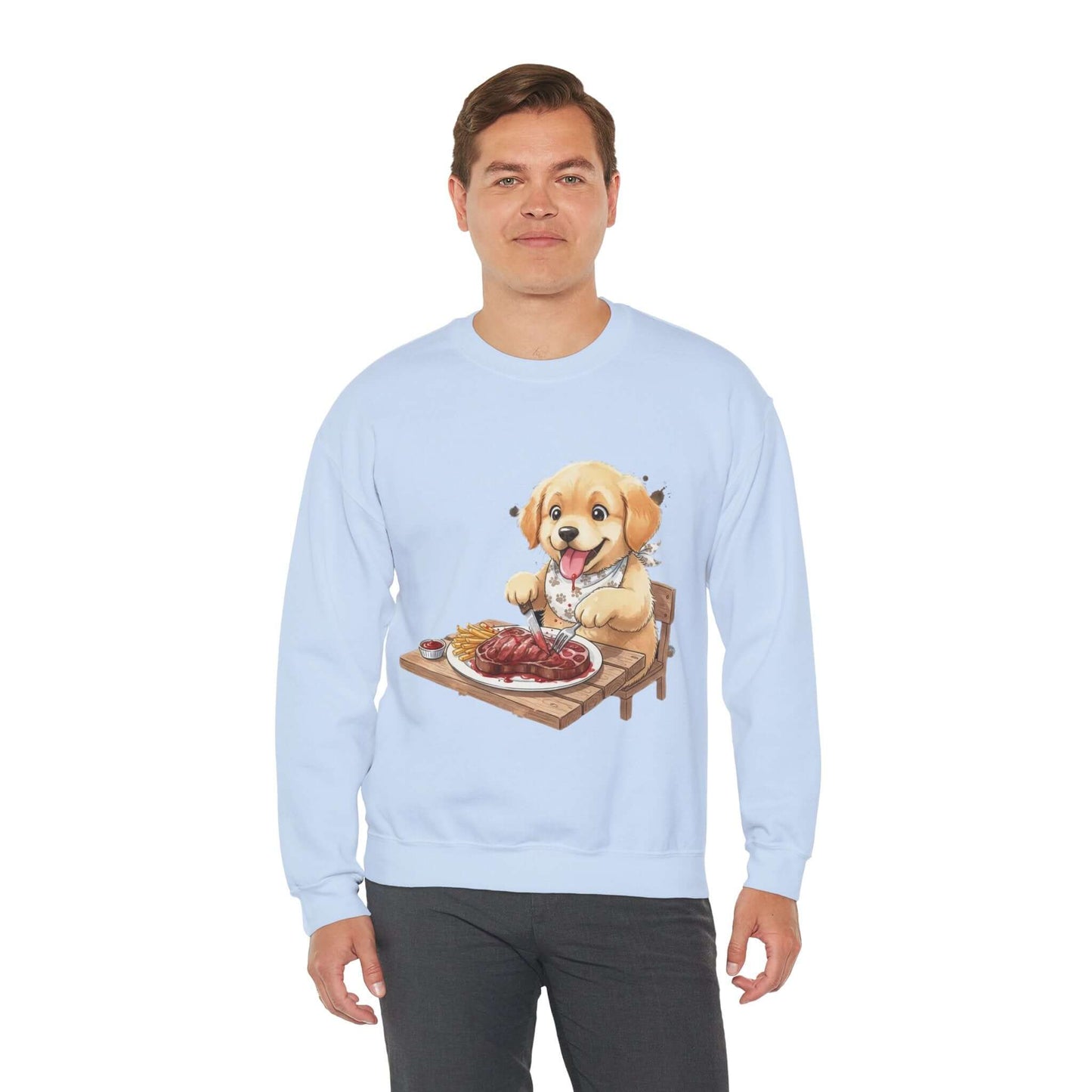 Watercolor Dog painting Unisex Crewneck Sweatshirt style 1