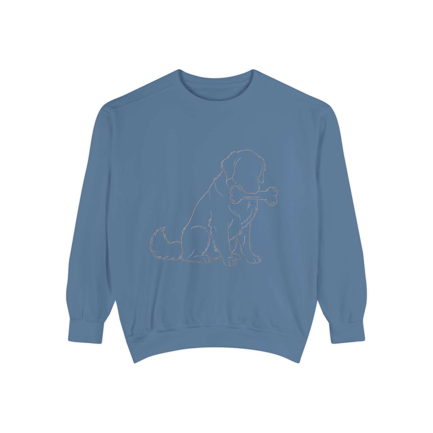 Sitting Dog Shadow Cozy Graphic Unisex Crewneck Sweatshirt style 1
