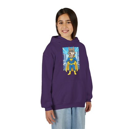 Dog cosplay Superman Funny Design Unisex Kids Hoodie style 1