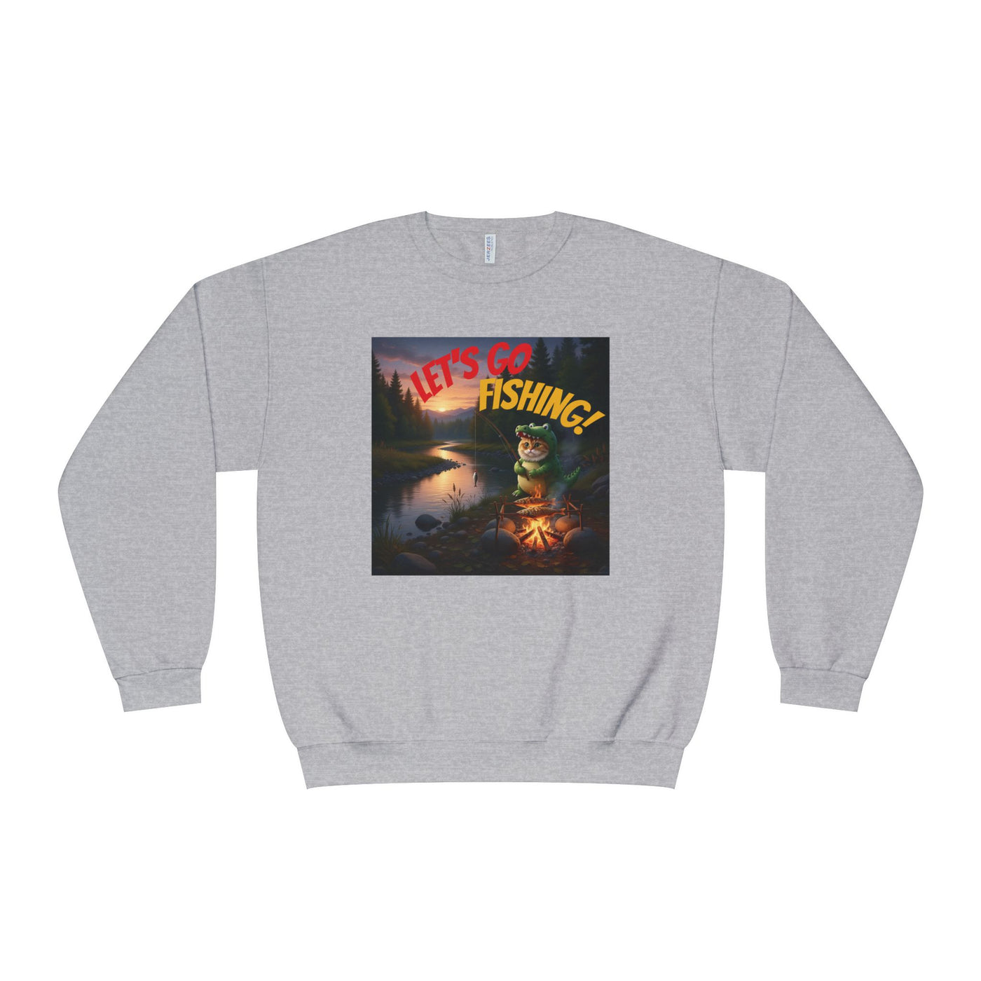 Crocodile Cat Fishing style 1 Unisex NuBlend® Crewneck Sweatshirt