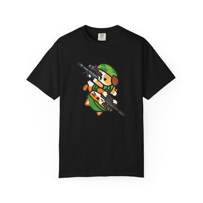 Cute Soldier Sniper Dog & Cat Unisex Graphic T-Shirt