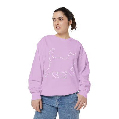 Walking Cat Shadow style 1 Cozy Graphic Unisex Crewneck Sweatshirt