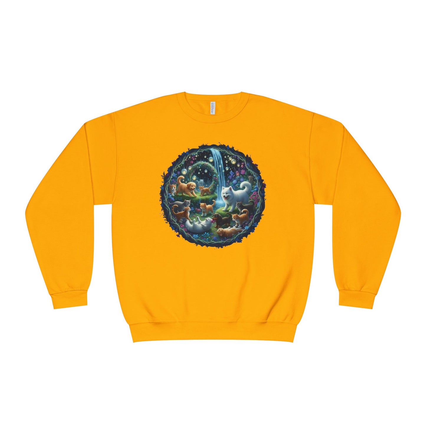 Cats & Dogs Happy Garden Unisex NuBlend Crewneck Sweatshirt style2