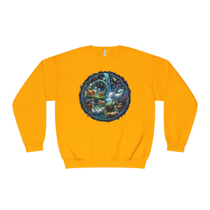 Cats & Dogs Happy Garden Unisex NuBlend Crewneck Sweatshirt style2