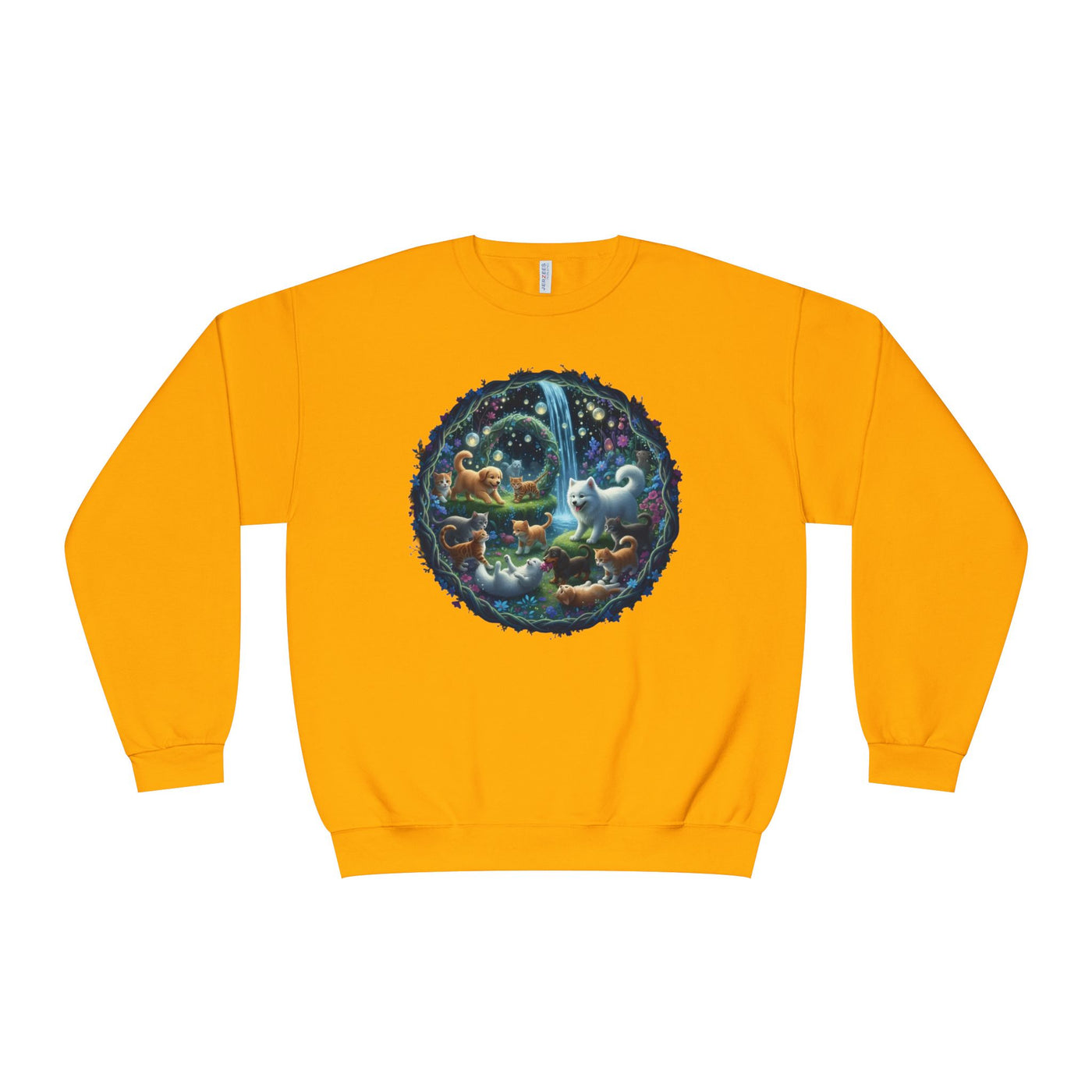 Cats & Dogs Happy Garden Unisex NuBlend® Crewneck Sweatshirt