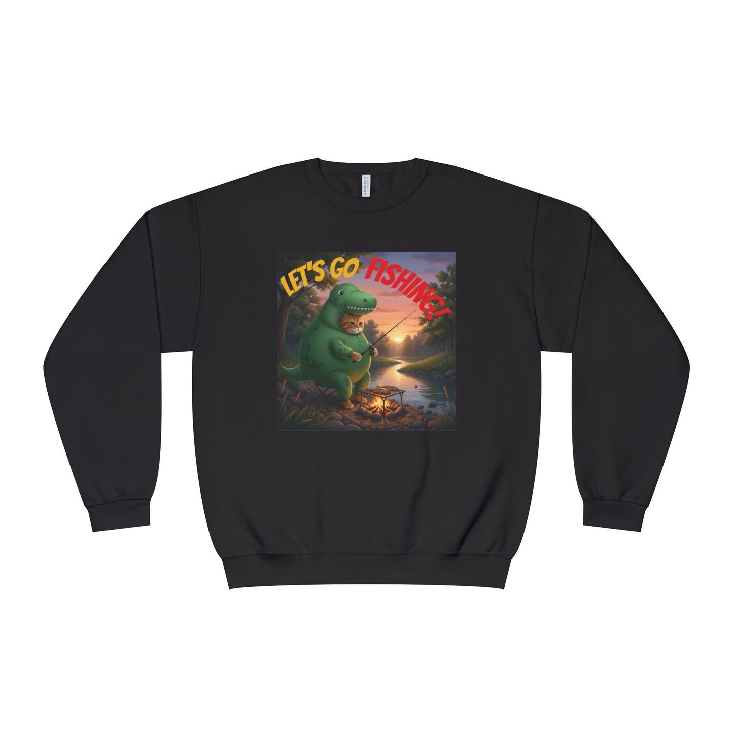 Crocodile Cat Fishing Unisex NuBlend Sweatshirt style 3