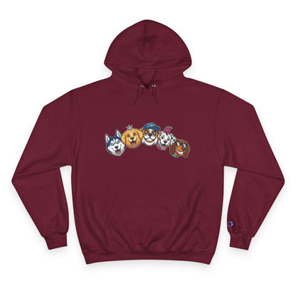 Playful Dog Faces Cozy Unisex Champion Pullover Hoodie