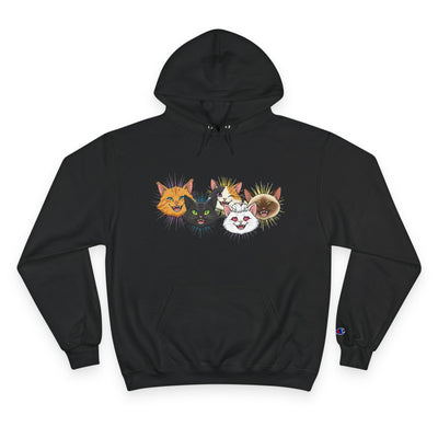 Playful Cat Champion Unisex Hoodie | Cozy Cat Lover Pullover, Pet Themed Gift, Cute Animal Apparel, Perfect for Cat Days