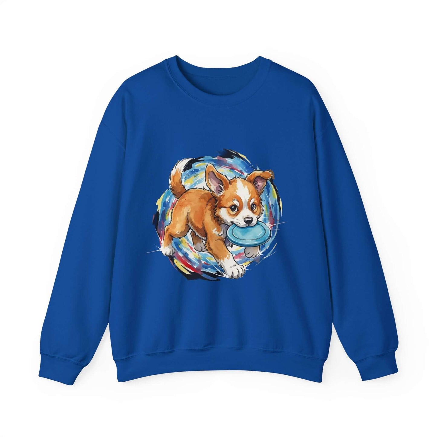 Watercolor Dog painting Unisex Crewneck Sweatshirt style 4