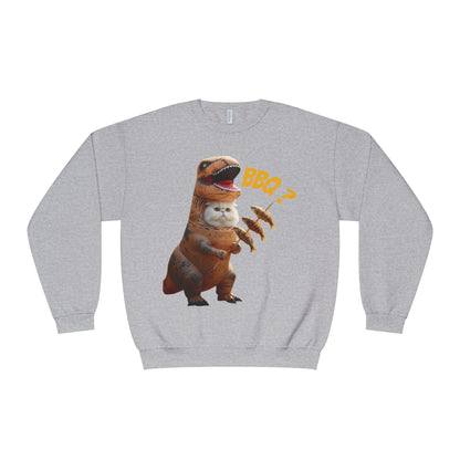 Tyrannosaurus Cat BBQ Unisex NuBlend Crewneck Sweatshirt