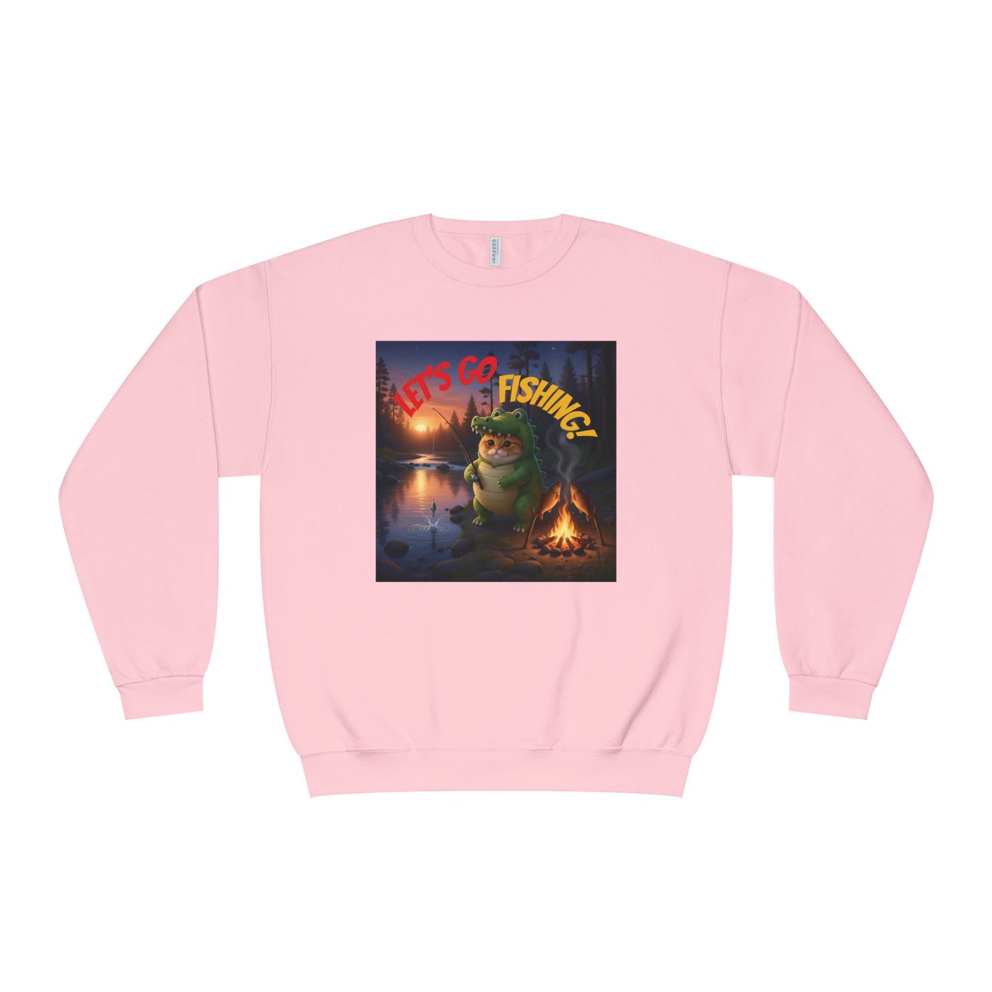 Crocodile Cat Fishing Unisex NuBlend Sweatshirt style 2