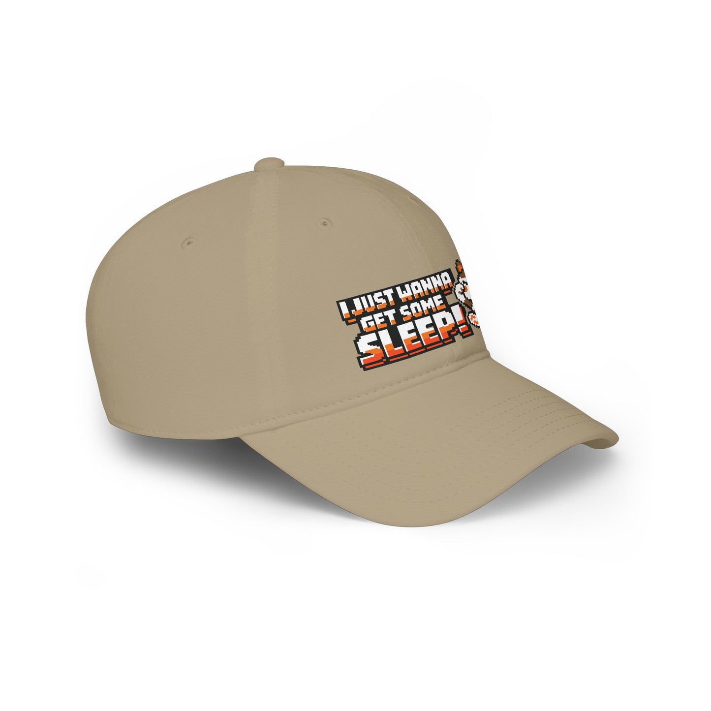 I Just Wanna Get Some Sleep Pixel Cat Low Profile Cap Hat