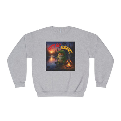 Crocodile Cat Fishing Unisex NuBlend Sweatshirt style 2