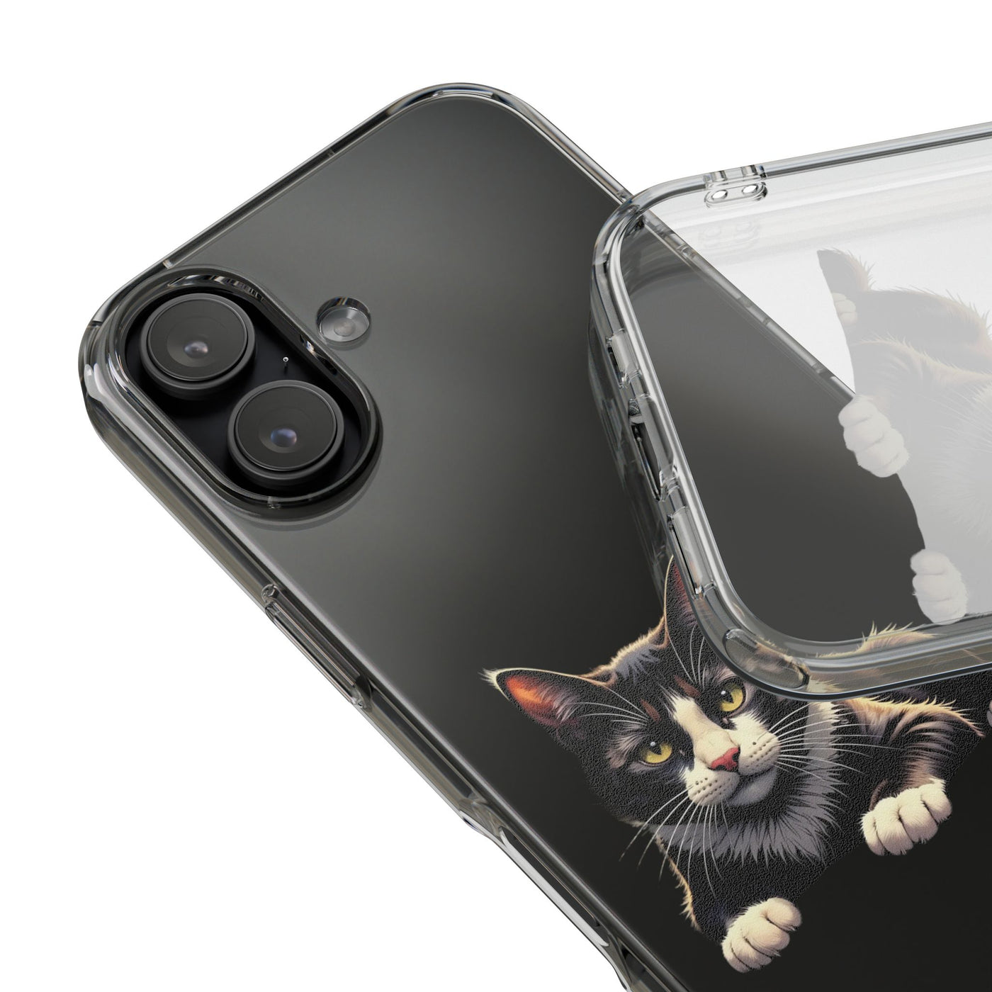 Cat Lover Impact-Resistant Clear Phone Case, Pet Gift, Durable Cat Design, Cute Phone Cover, Unique Cat Art, Animal Lover Accessory