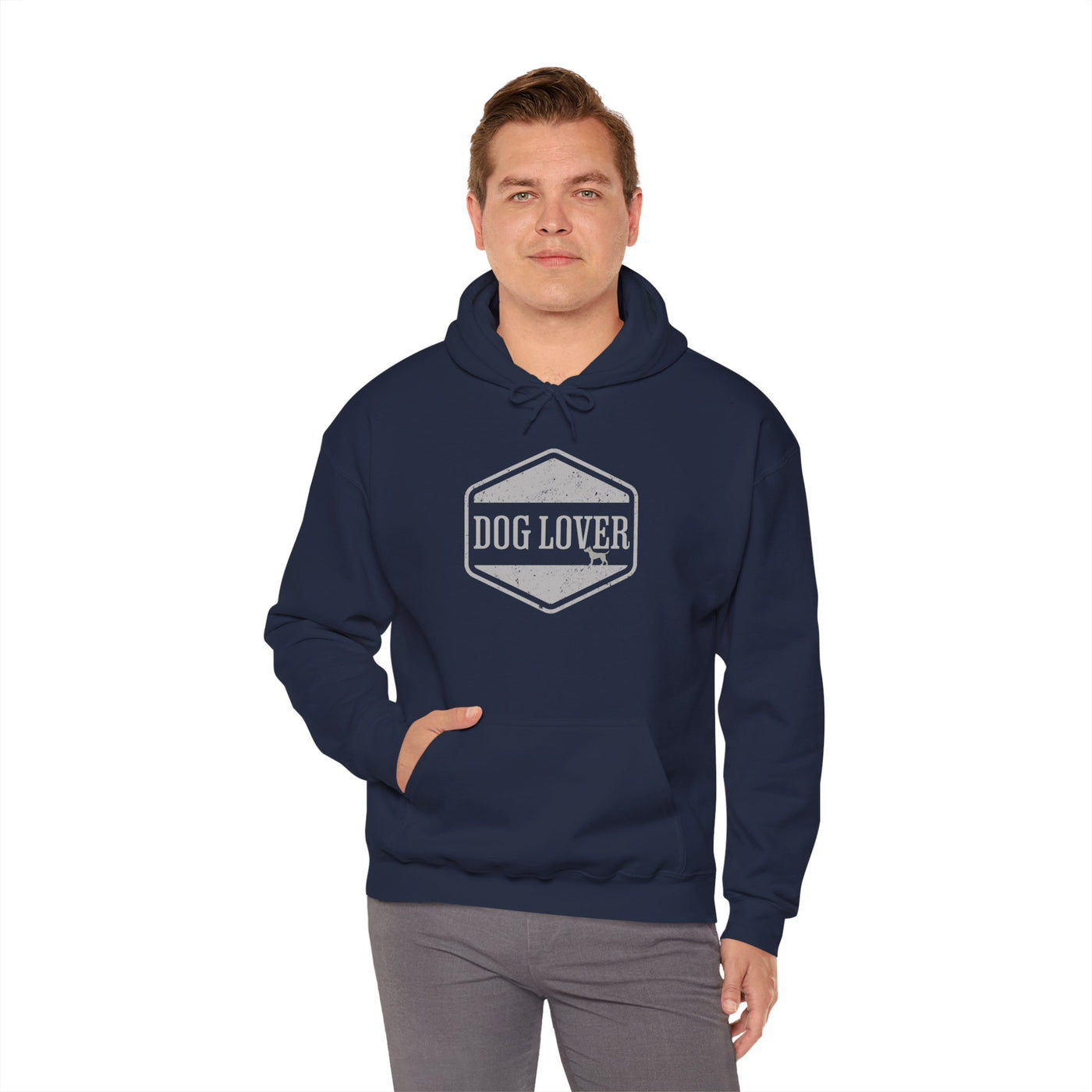 Dog Lover plus Slogan on Back Unisex Pullover Hoodie