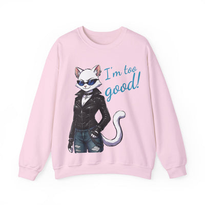 Cool Cat style 3 Unisex Crewneck Sweatshirt | Cozy Gift for Cat Lovers, Casual Wear, Unique Graphic Sweatshirt, Birthday Gift, Everyday Style