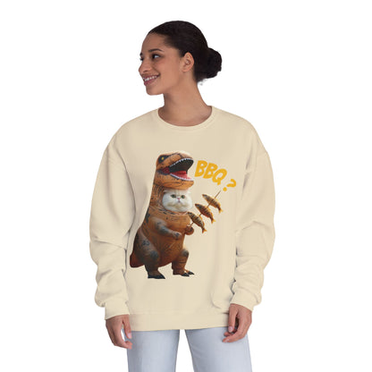 Tyrannosaurus Cat BBQ Unisex NuBlend Crewneck Sweatshirt