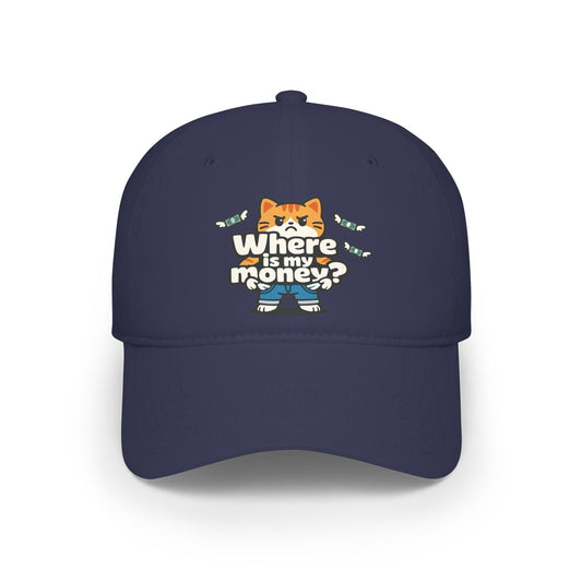 Where is my money Cute Cat Low Profile Cap Hat