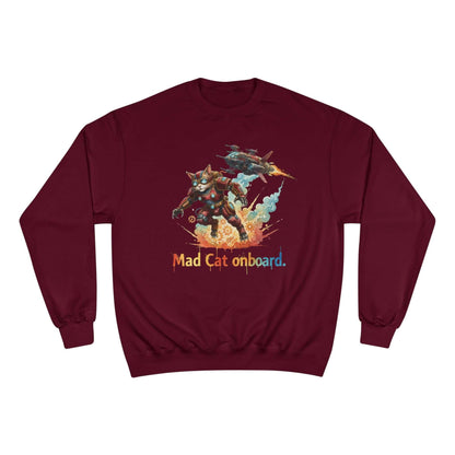 Mad Cat Onboard Graphic Champion Crewneck Sweatshirt style 2