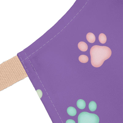 Cute Pet Lover's Apron with 5-Color Straps, Cat Paw Print Kitchen Apron, Gift for Animal Lovers, Cooking Accessory, Pet-Themed Gift