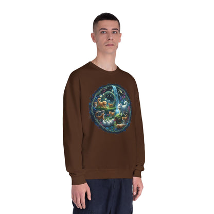 Cats & Dogs Happy Garden Unisex NuBlend Crewneck Sweatshirt style2