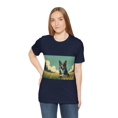Adorable Dog comic style 3 Unisex Soft Tee| Cute Dog Lover's Shirt, Animal Graphic T-Shirt, Pet Themed Gift, Casual Wear