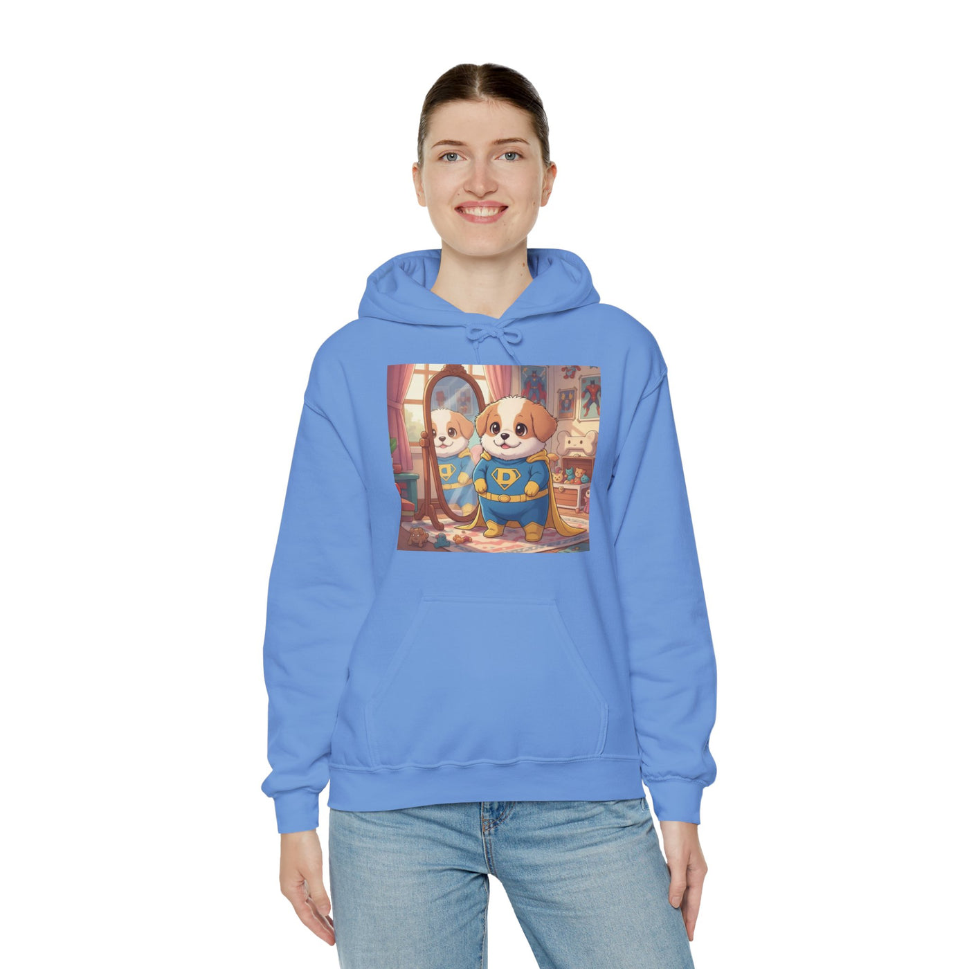 Dog cosplay Superman style 2 Unisex Hoodie - Fun & Playful Design