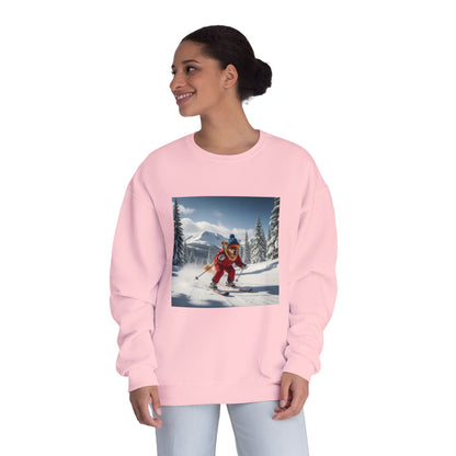 Skiing Dog Graphic Unisex NuBlend Crewneck Sweatshirt