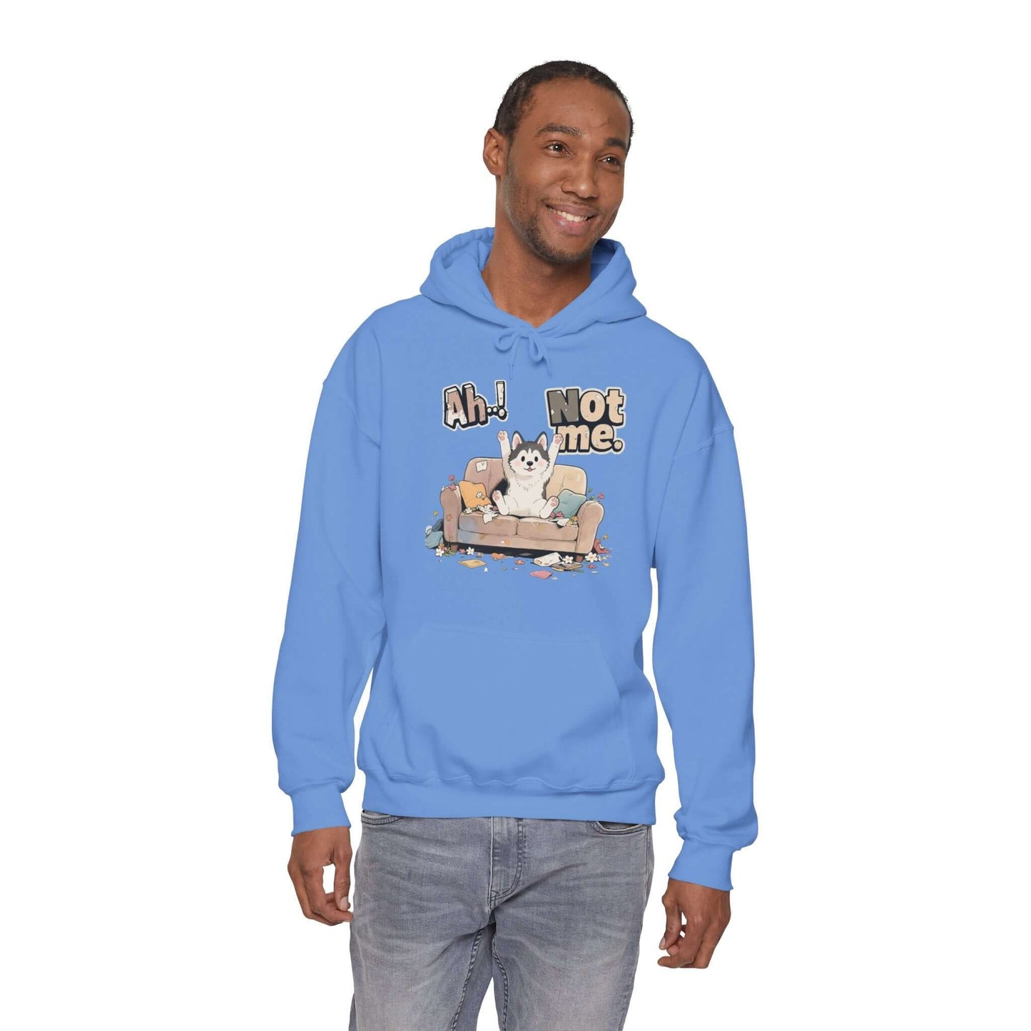 Ah Not Me - Cute Husky Unisex Pullover Hoodie for Dog Lover