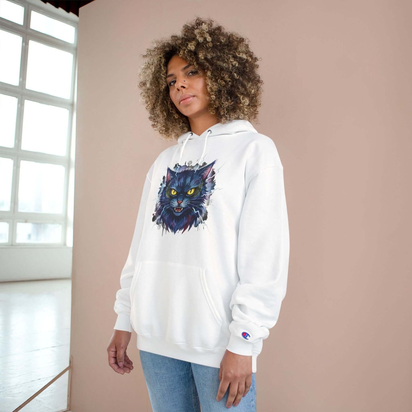 Mad Cat Men and Women Champion Hoodie style 4