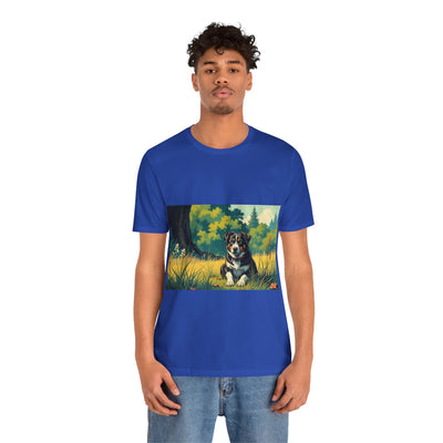 Adorable Dog comic style 2 Unisex Soft Tee | Cute Dog Lover's Shirt, Animal Graphic T-Shirt, Pet Themed Gift, Casual Wear