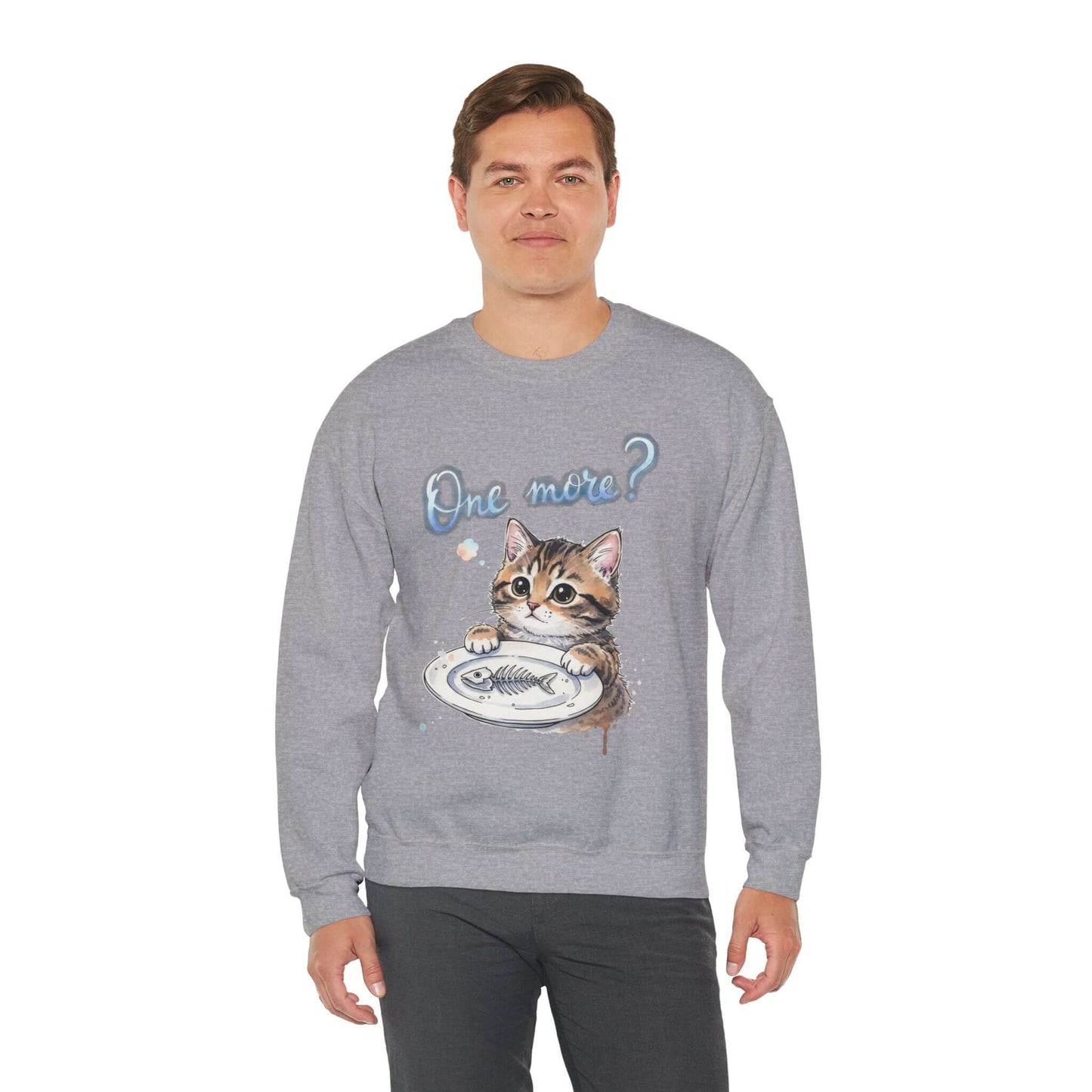 Watercolor Cat painting Unisex Crewneck Sweatshirt style 3