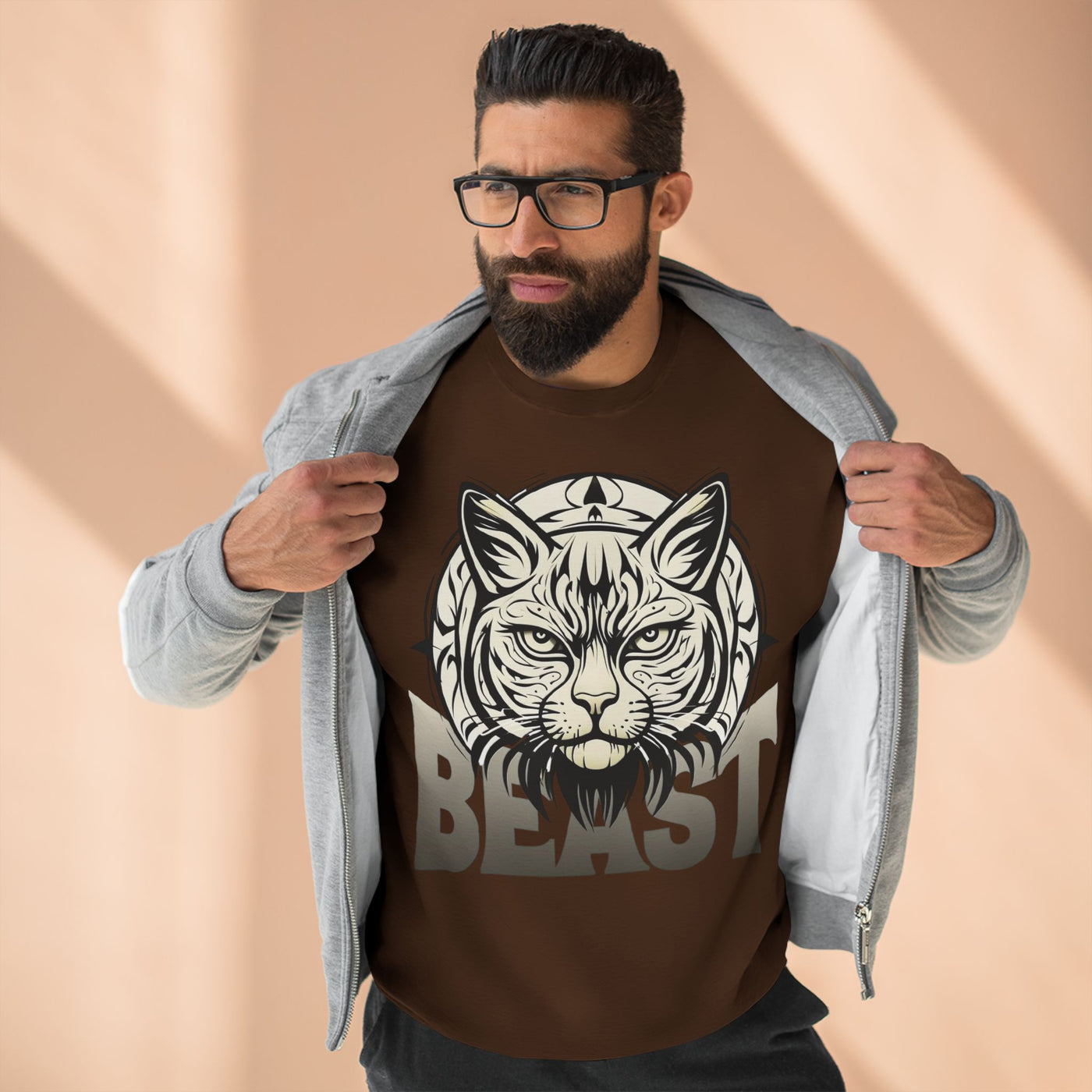 "Beast" Cat Lover style 2 Unisex Crewneck Sweatshirt