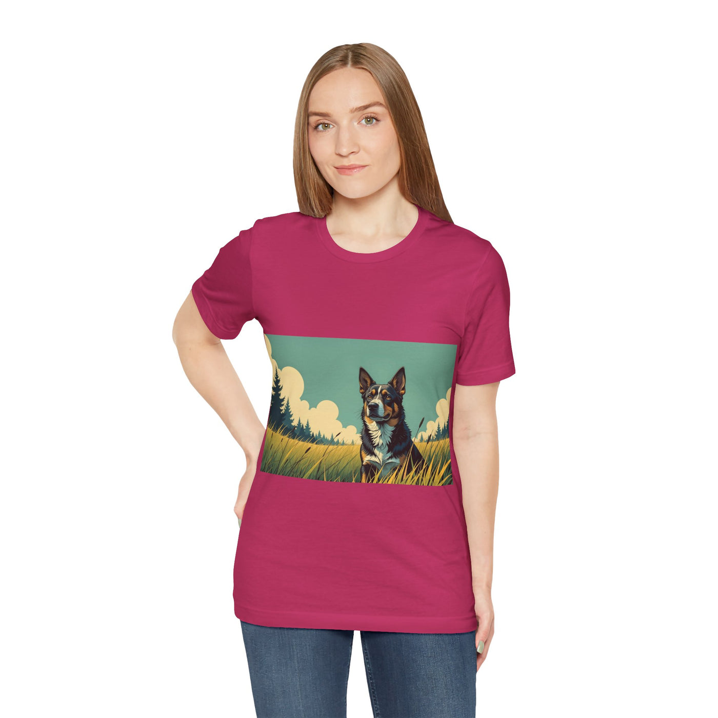 Adorable Dog comic style 3 Unisex Soft Tee| Cute Dog Lover's Shirt, Animal Graphic T-Shirt, Pet Themed Gift, Casual Wear