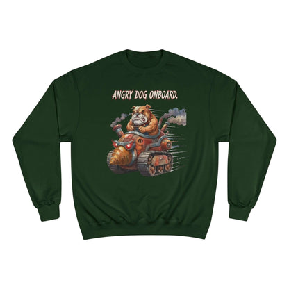Angry Dog Onboard Graphic Champion Crewneck Sweatshirt style 2
