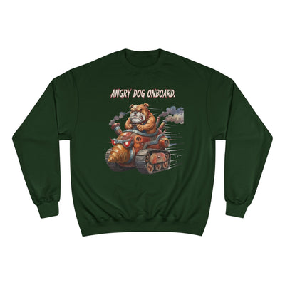 Angry Dog Onboard Graphic style 2 Champion Crewneck Sweatshirt for Gamers & Sci‑Fi Fans