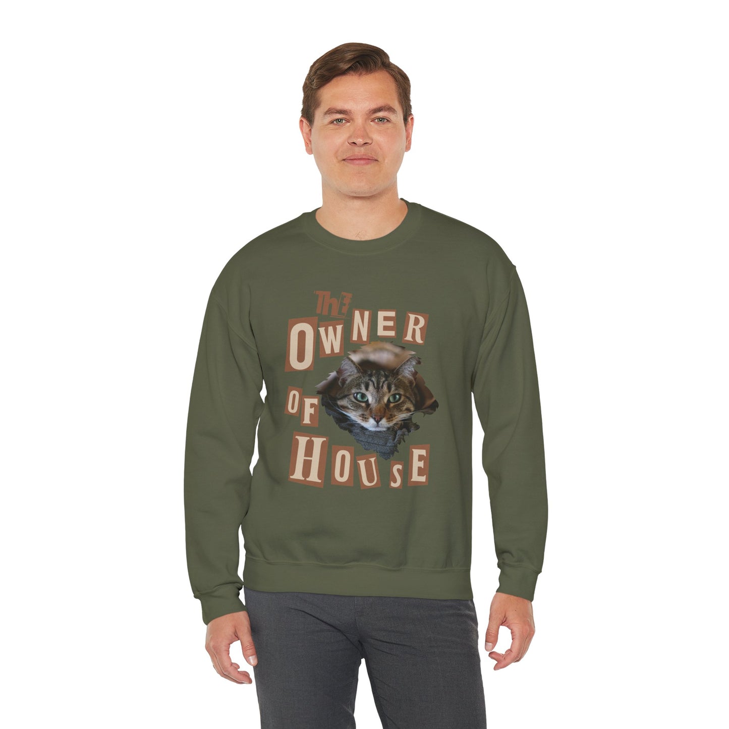 Cat is The Owner of House Unisex Crewneck Sweatshirt
