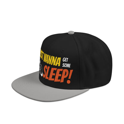 I just wanna get some sleep Embroidered Cute Cat Snapback Hat