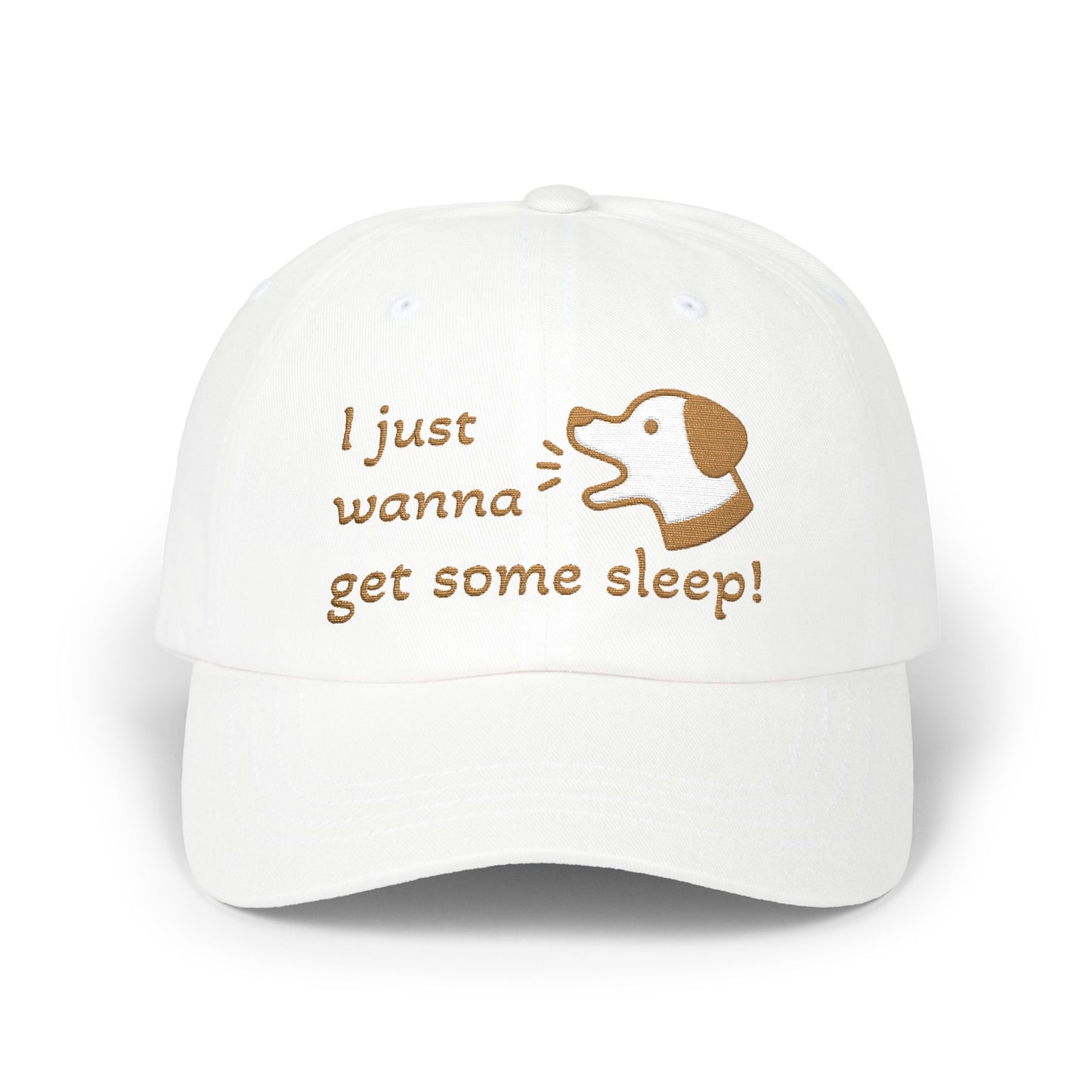I Just Wanna Get Some Sleep Funny Dog Embroidered Dad Cap Hat