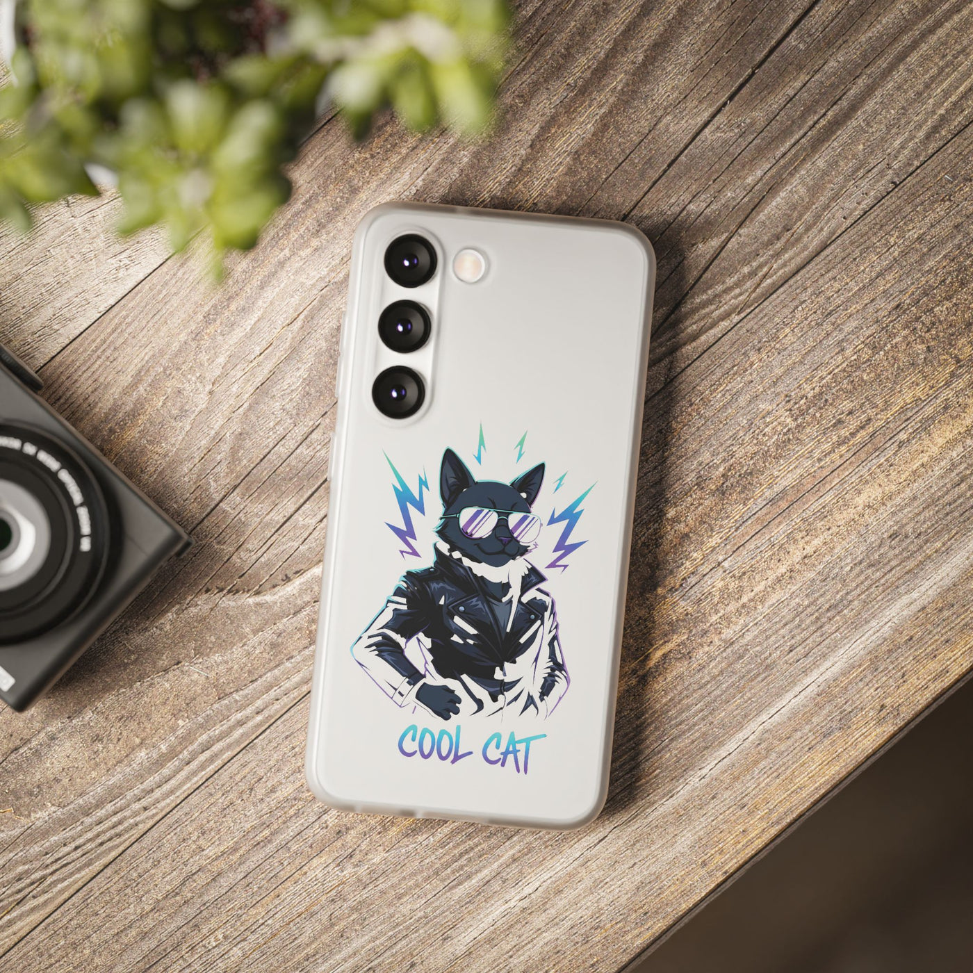 Cool Cat Anime style Flexi Case for Cat Lovers